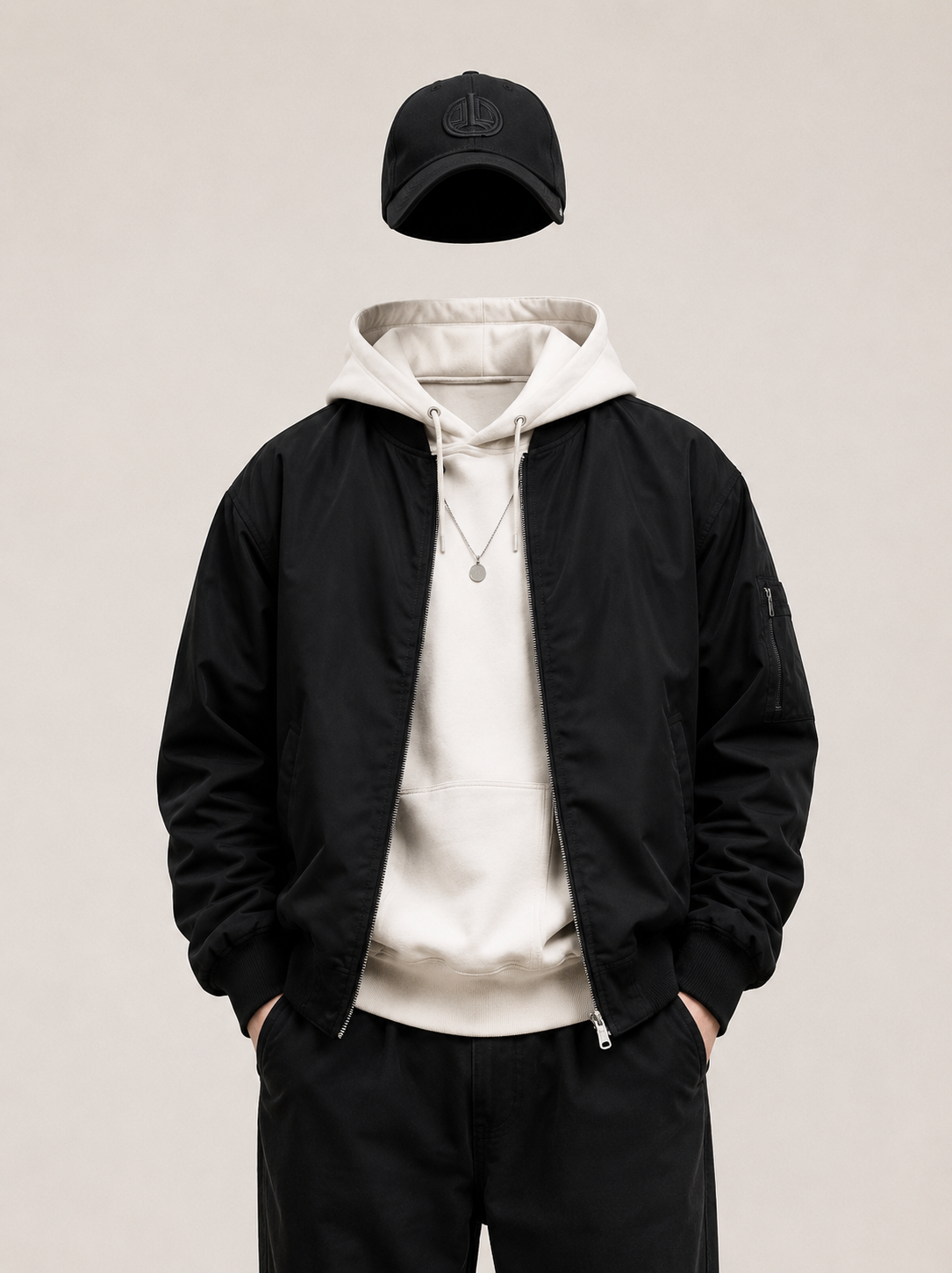 Black Bomber Jacket