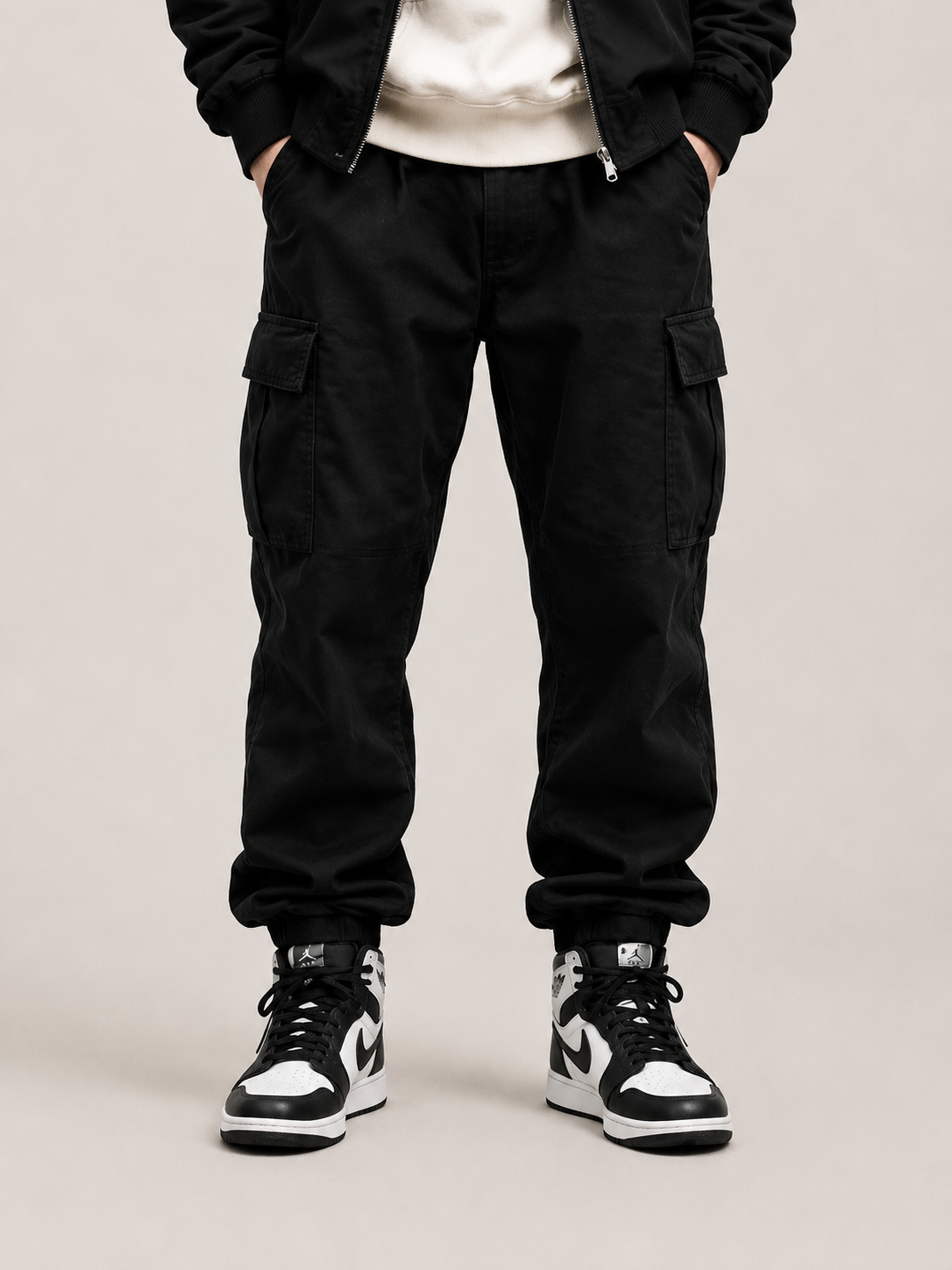 Black Cargo Trousers