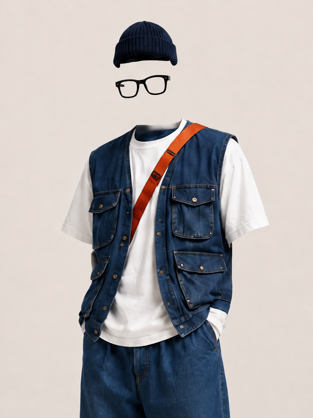 Denim Utility Vest