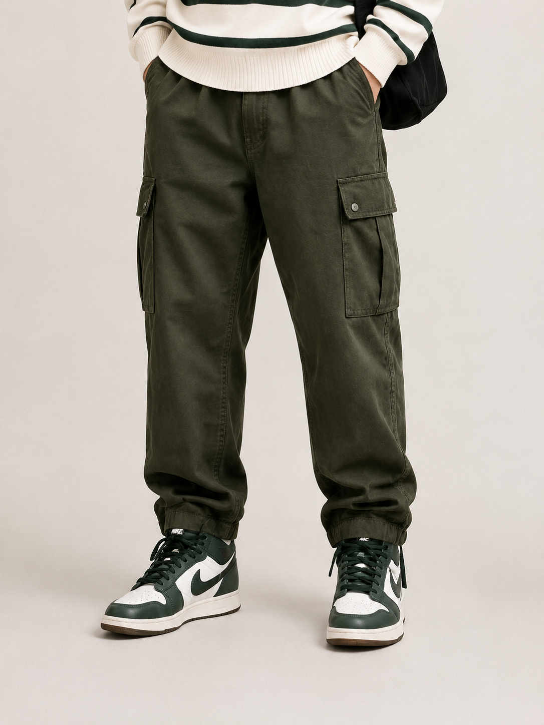 Olive Cargo Trousers